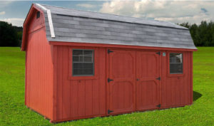 10 x 16 Amish Barn with Shingle Roof