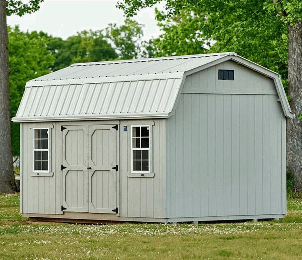 Wood amish storage building